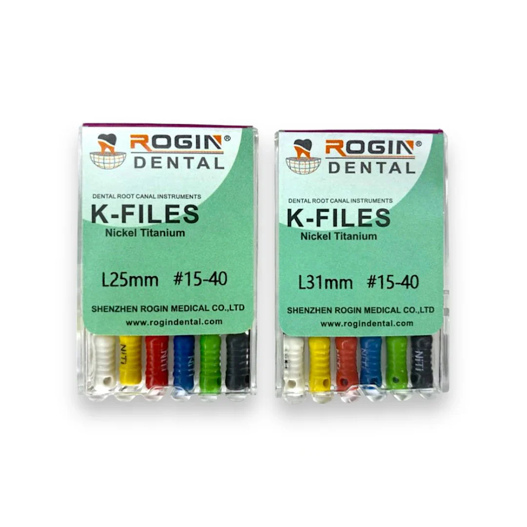 [009-0015] Rogin Dental K-Files 2%K FILES NITI فايلات يدوي كي نيكل