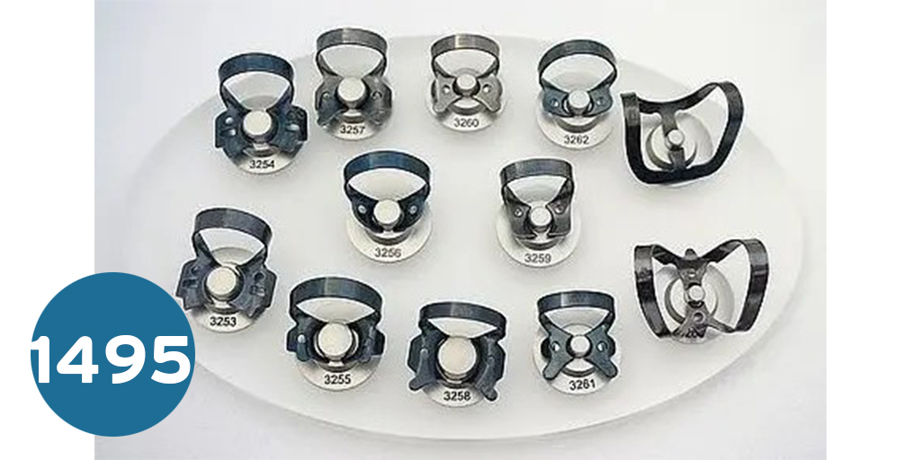 Rubber Dam Clamps Kit with Frame