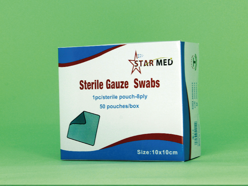 Star Med sterile gauze swabs.  10x10 شاش معقم