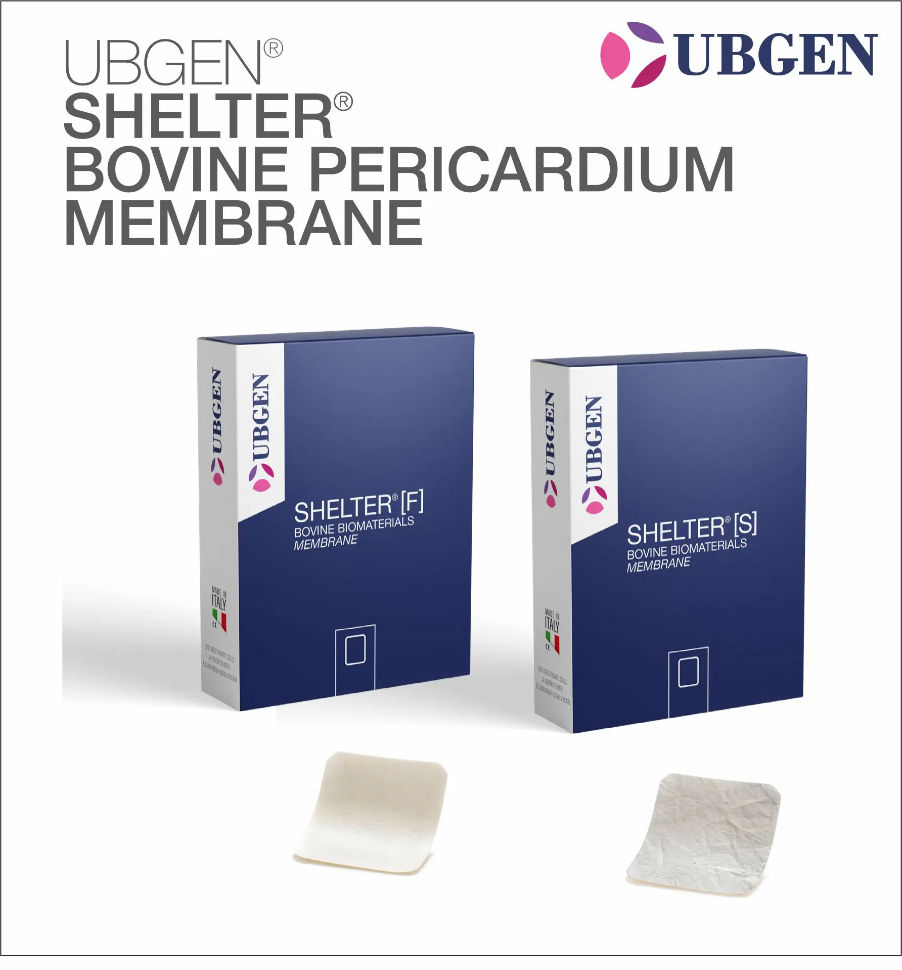 UBGEN Shelter [F] (Fast) and Shelter [S] (Slow) bovine pericardium membranes ميمبرين