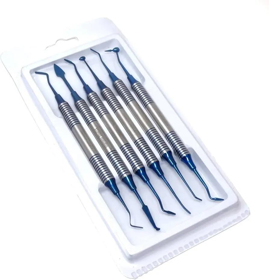 dental composite filling instruments set of 6  كت ادوات كمبوزيت