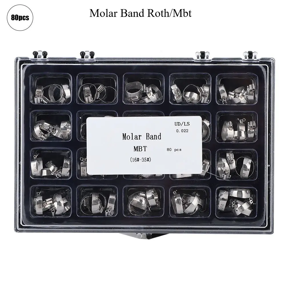 [6040000000ML80] باندات  Taraud 2 Mm 80 PCS Dental Ortho Bands With Buccal Tube First ...
