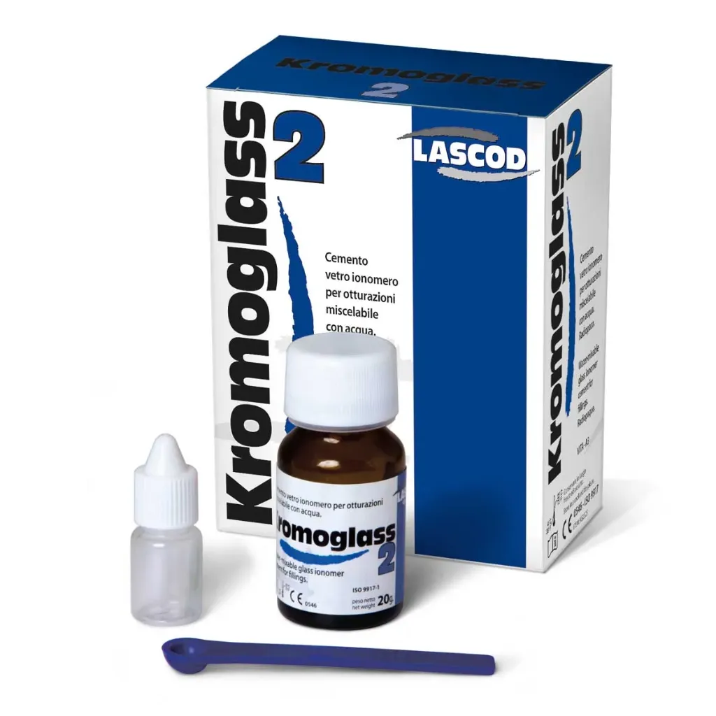 LASCOD Kromoglass2 Glass Ionomer Filling
لاسكود كروموجلاس2 جلاس اينومير حشو
