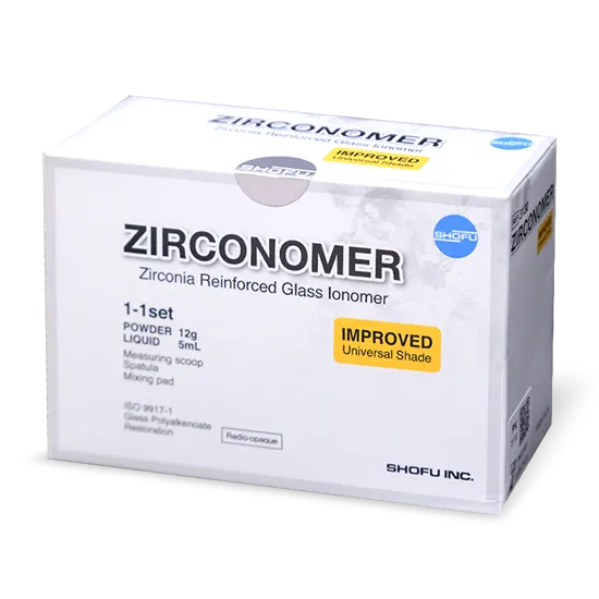 [913-0574] جلاس اينومر مع الزركون حشو Shofu Zirconomer Improved