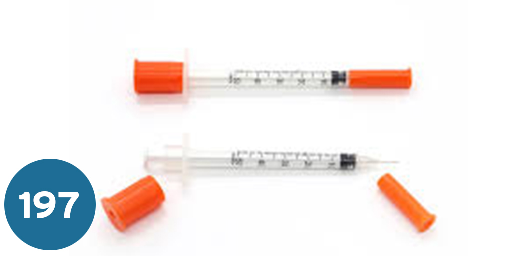 [3050000FIM1MLO] سيرنج 1مل برتقالي  disposable syring 1ml