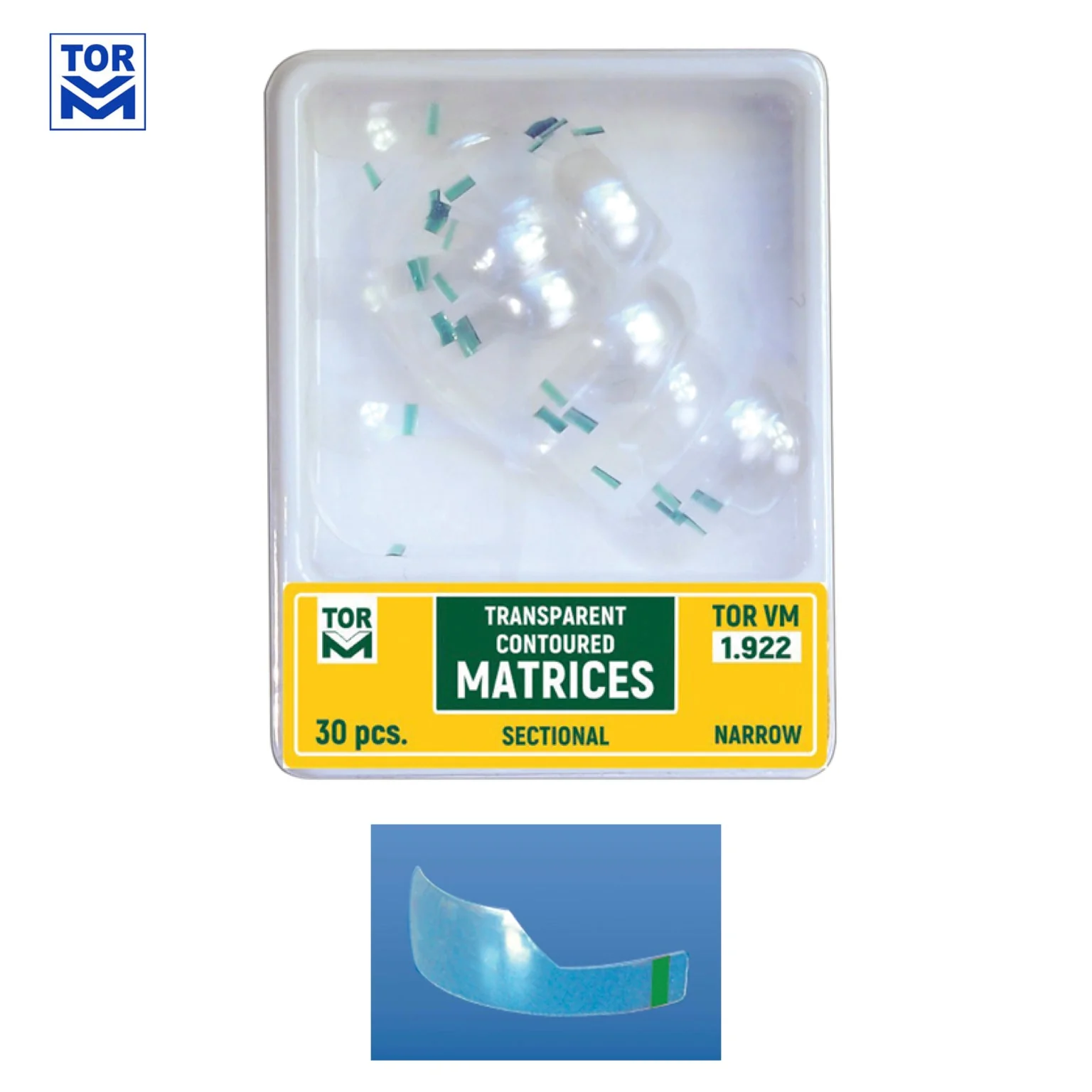 سيكشنال ماتركس  №1.922 Transparent Sectional Contoured Matrices 30 pcs