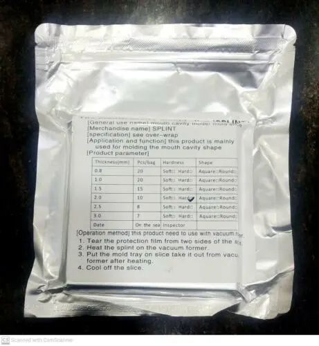 [9460000000NGSH] صفائح حارس ليلي   night guard sheets 1.5 (بالحبة)