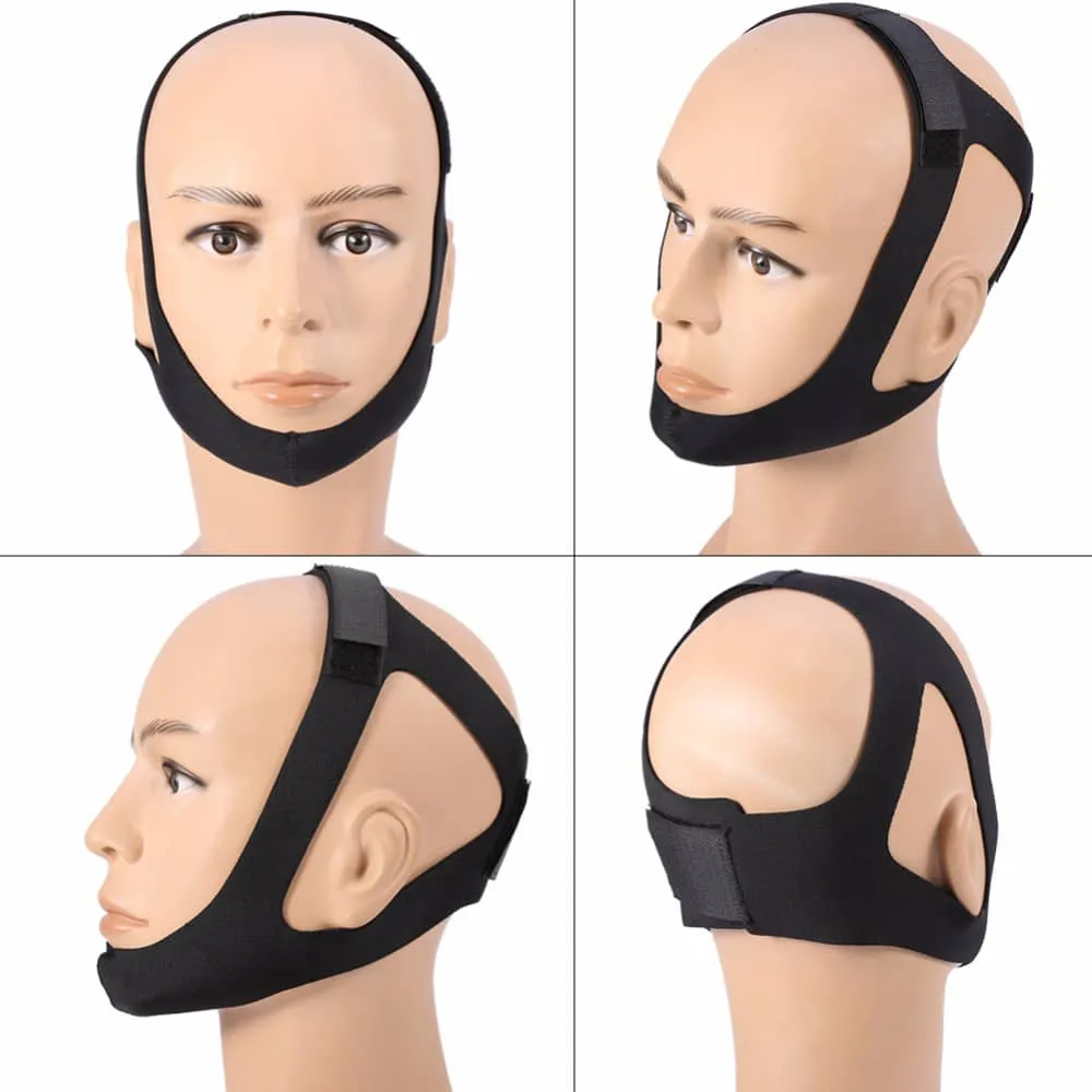 Chin Strap Anti Snore Belt Apnea Jaw Support تقويم خارجي