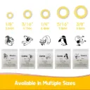 ربلات انتراورال ايلاستك Dental Orthodontic Zoo Pack Elastics Latex Rubber