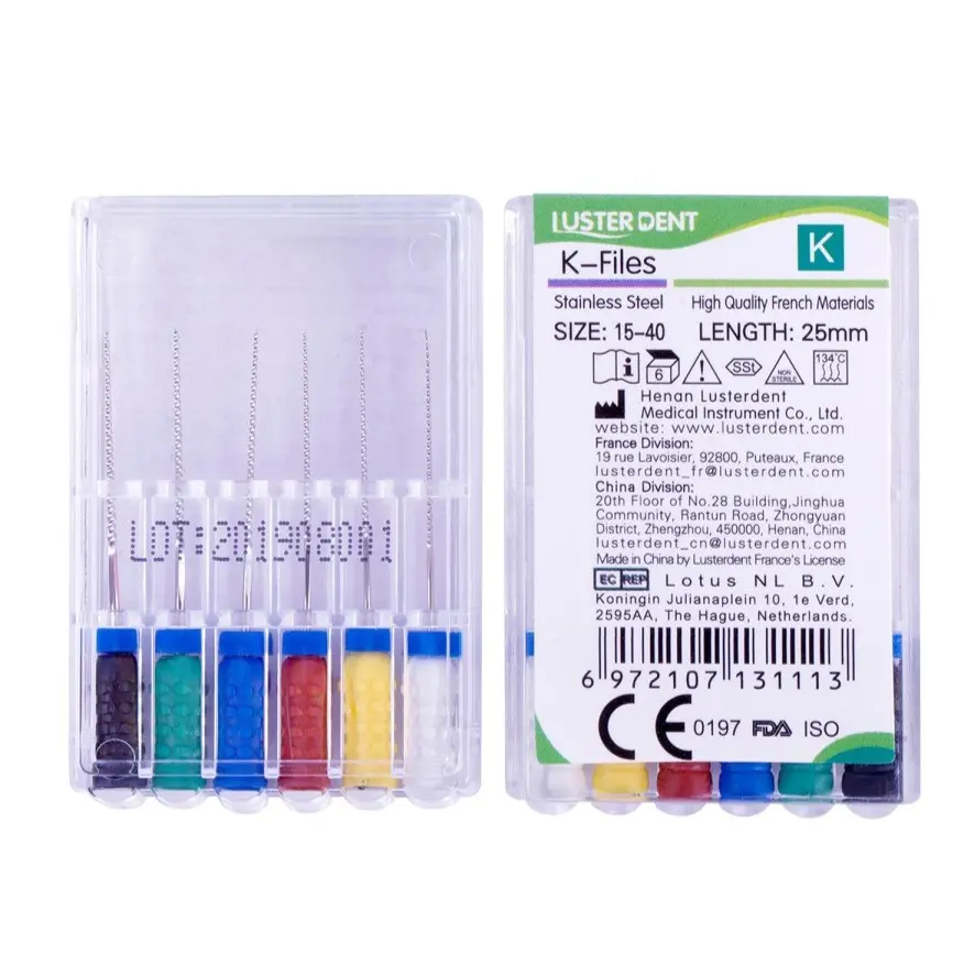 Luster dent 2%K FILES SS فايلات يدوي كي ستيل