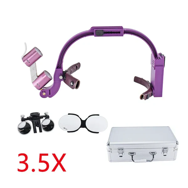 5x LED loupes with a built-in headlight لوب