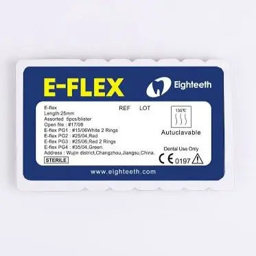 [009-0051] فايلات روتاري  Eighteeth E-flex Files BLUE ((25mm 15/4%))