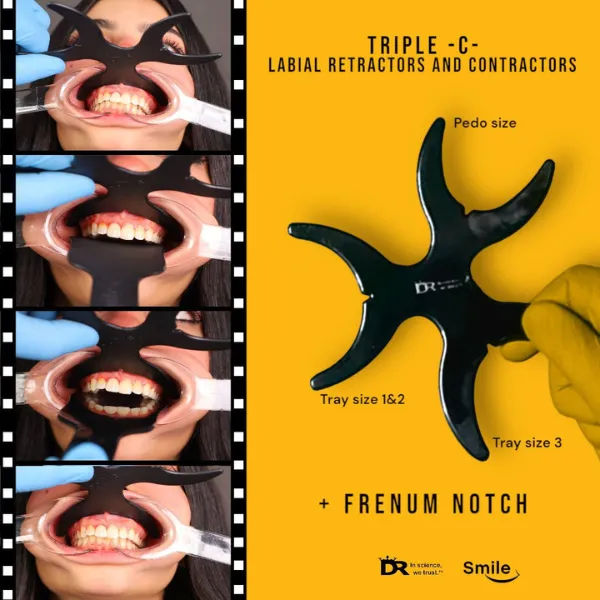 [1030000DR0TRPL] TRIPLE-C Labial Retractors and Contractors سي تريبل كونتراست التصوير متعدد الاستخدامات