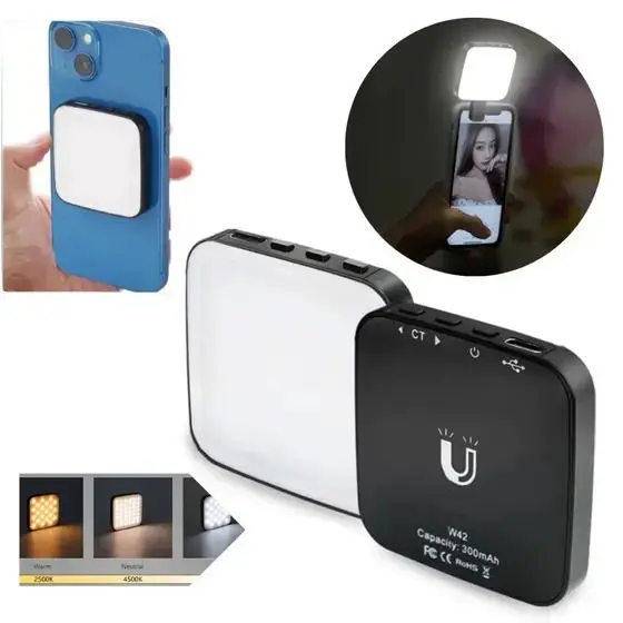 Magnetic Mini LED Fill Light Rechargeable Selfie Light Portable Phone Light