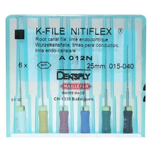 DENSPLY 2%K FILES NITI فايلات يدوي كي نيكل