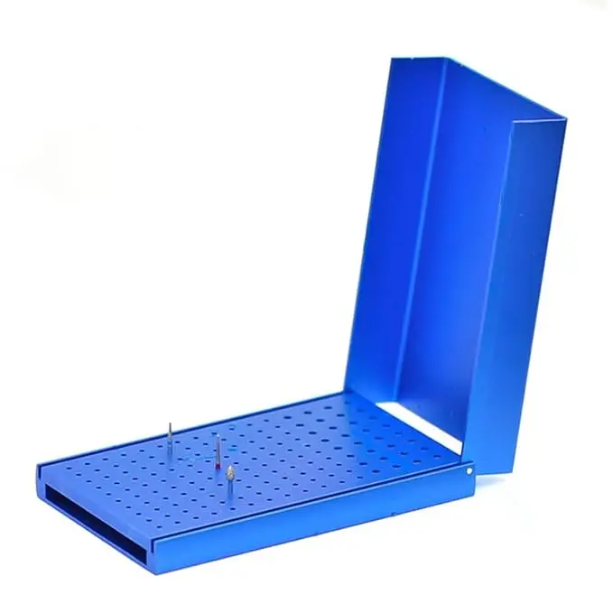حامل بيرات معدني كبير  metal burs holder (ازرق)