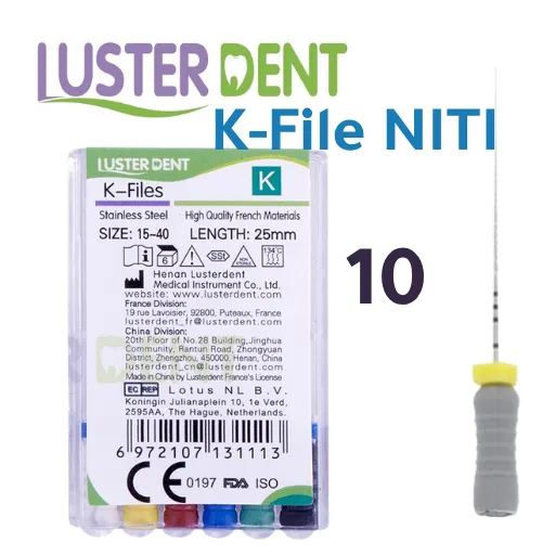 Luster dent K FILES NITI فايلات يدوي كي نيكل