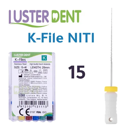 Luster dent K FILES NITI فايلات يدوي كي نيكل