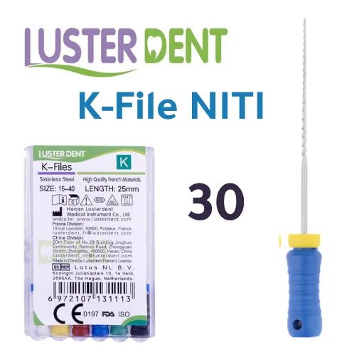 Luster dent K FILES NITI فايلات يدوي كي نيكل