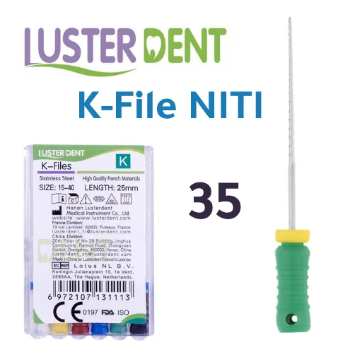 Luster dent K FILES NITI فايلات يدوي كي نيكل