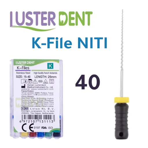 Luster dent K FILES NITI فايلات يدوي كي نيكل