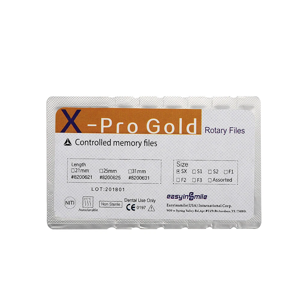 Easyinsmile Pro Gold Taper Rotary Files SX 25MM Endodontic File