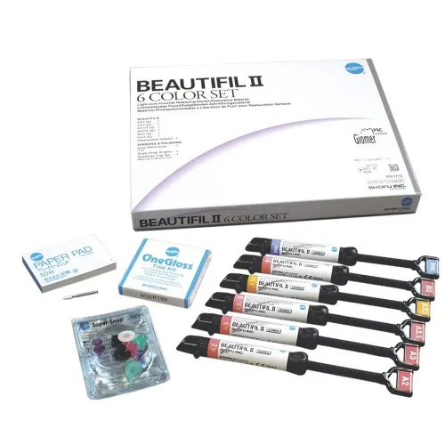 SHOFU Beautifil II 6 Color Set Composite Kits
شوفو بيوتيفل2(6 اصابع) كمبوزت كت
