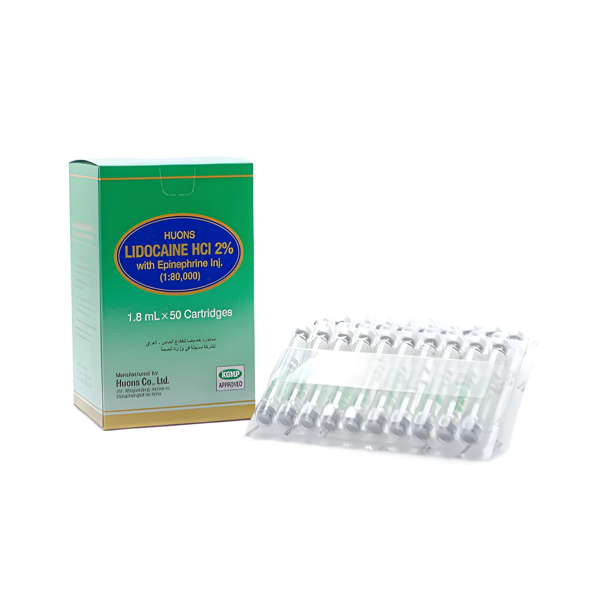 [007-0016] مخدر كوري  Lidocaine 2% HCL Inj. (بالحبة)