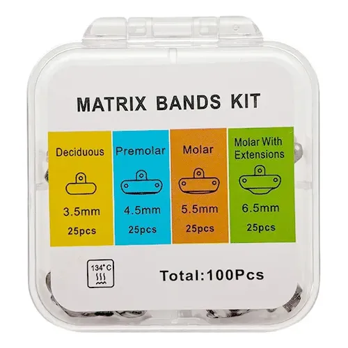 Matrix Bands Kit Saddle Matrices ماتركس باند كت سدل ماتركس 100قطعه
