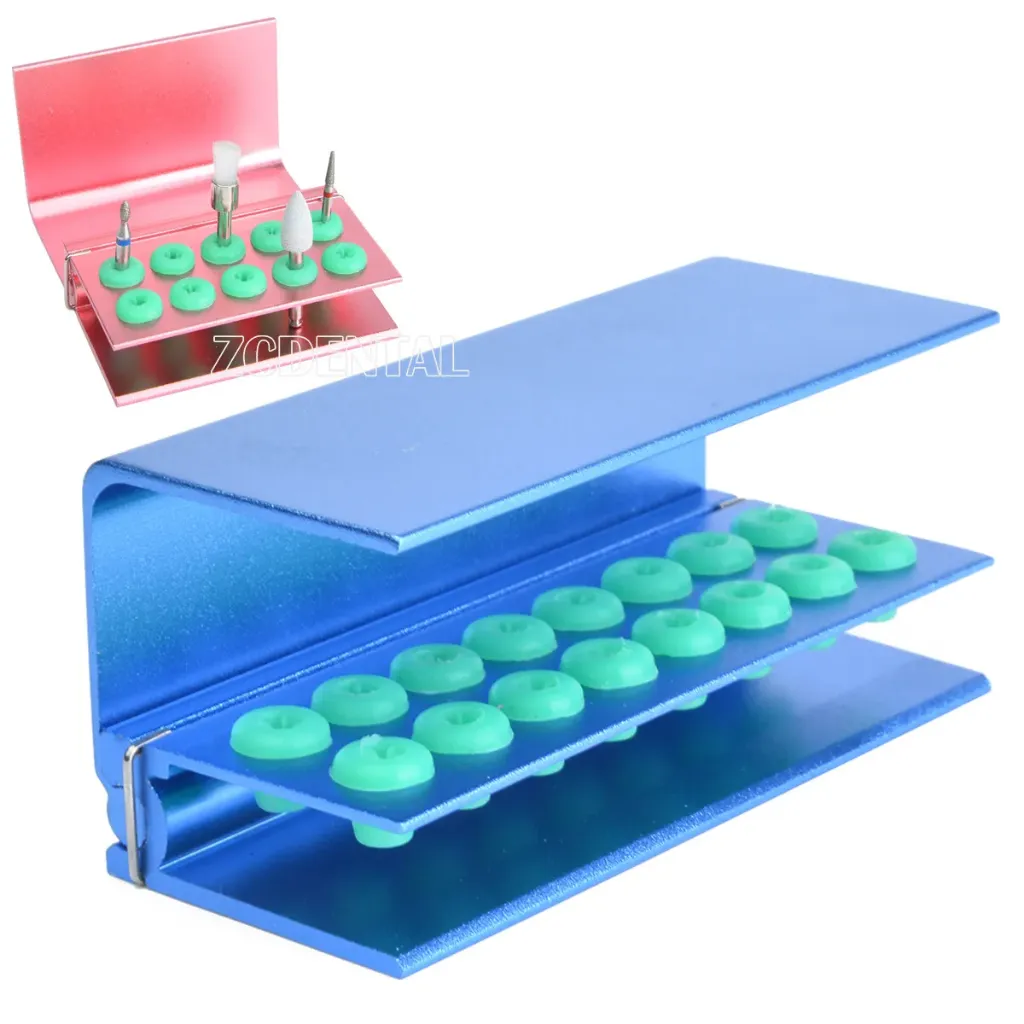 Burs Holder Block Sterilization Silicone Cover 16  حامل بيرات
