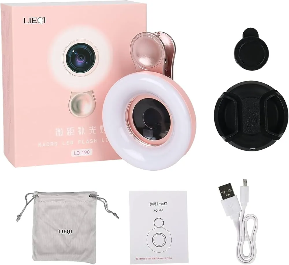 MACRO LED FLASH LIGHTS LQ-190 اضاءة تصوير مع عدسه