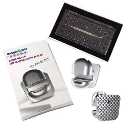 Easyinsmile Brackets Self-ligating brace G6 ‏براكت ميتال سيلف (ROTH)