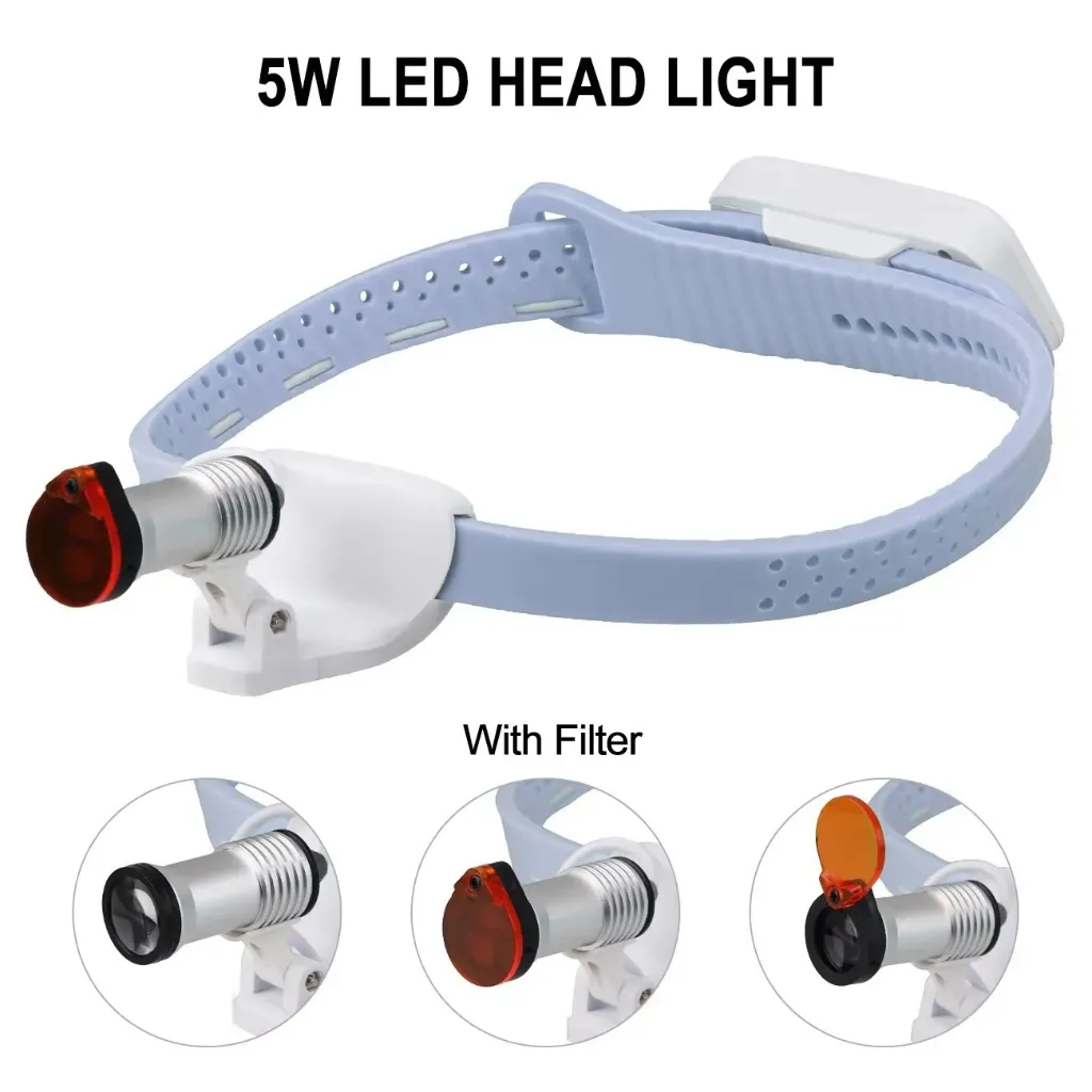 Dental Headlamp 5W LED Cordless Lightweight LED لوب