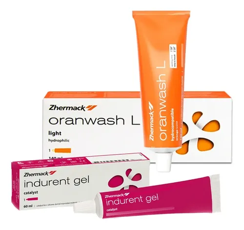 Zhermack Catalyst Indurent gel + Zhermack Oranwash Light Body سيليكون طبعه ثانيه