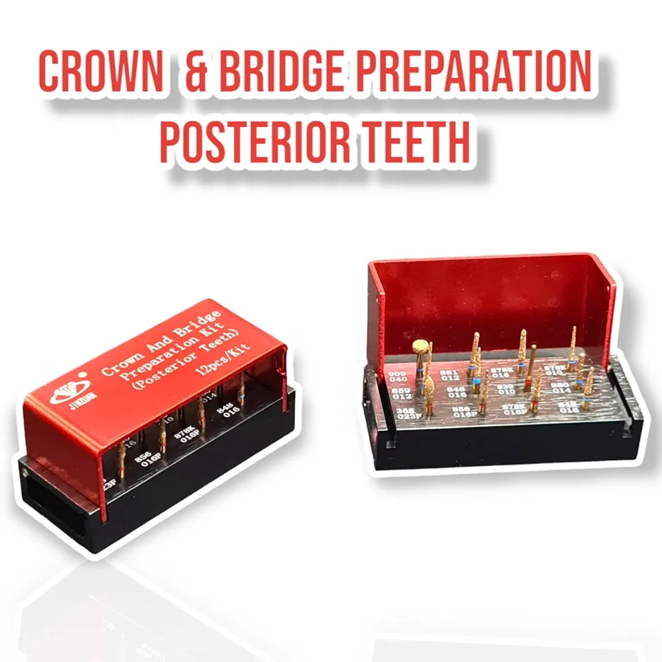 JINZUAN Crown & bridge preparation for posterior teeth 12pcs كت بيرات